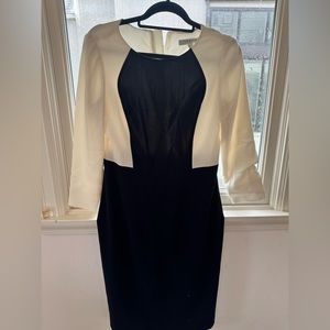 LK Bennett black and creme dress